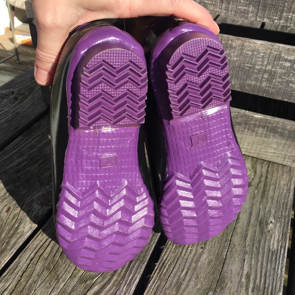 Purple Accented Duck Boots! NEW! - Picture 5 of 7